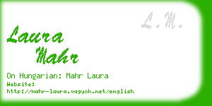 laura mahr business card